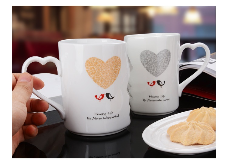 2Pcs/Set Couple Valentine's Day Kiss Mug Gift