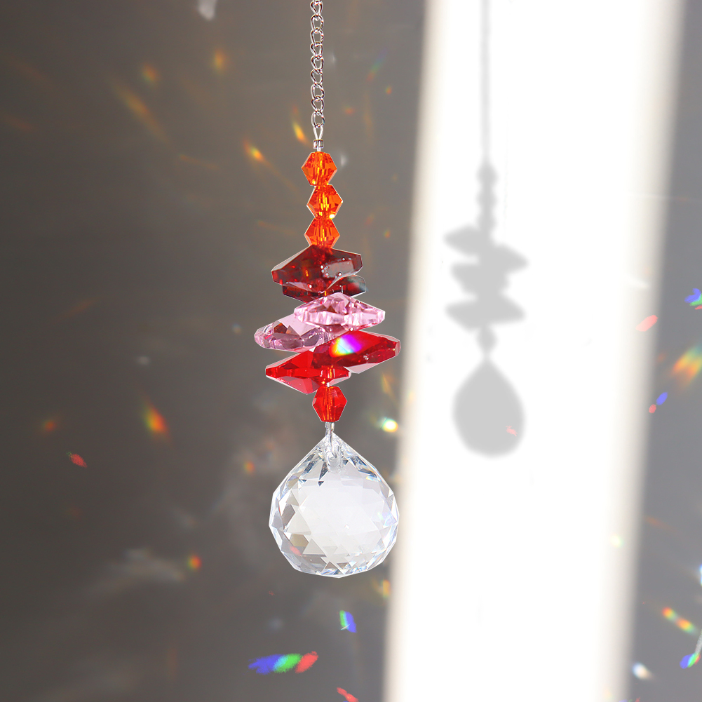 Crystal Suncatcher with Wind Chimes