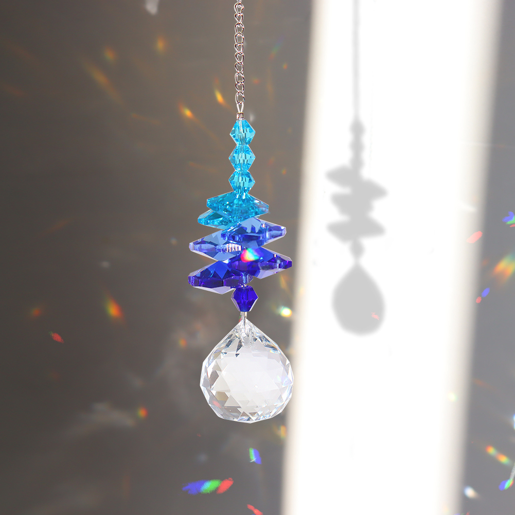 Crystal Suncatcher with Wind Chimes