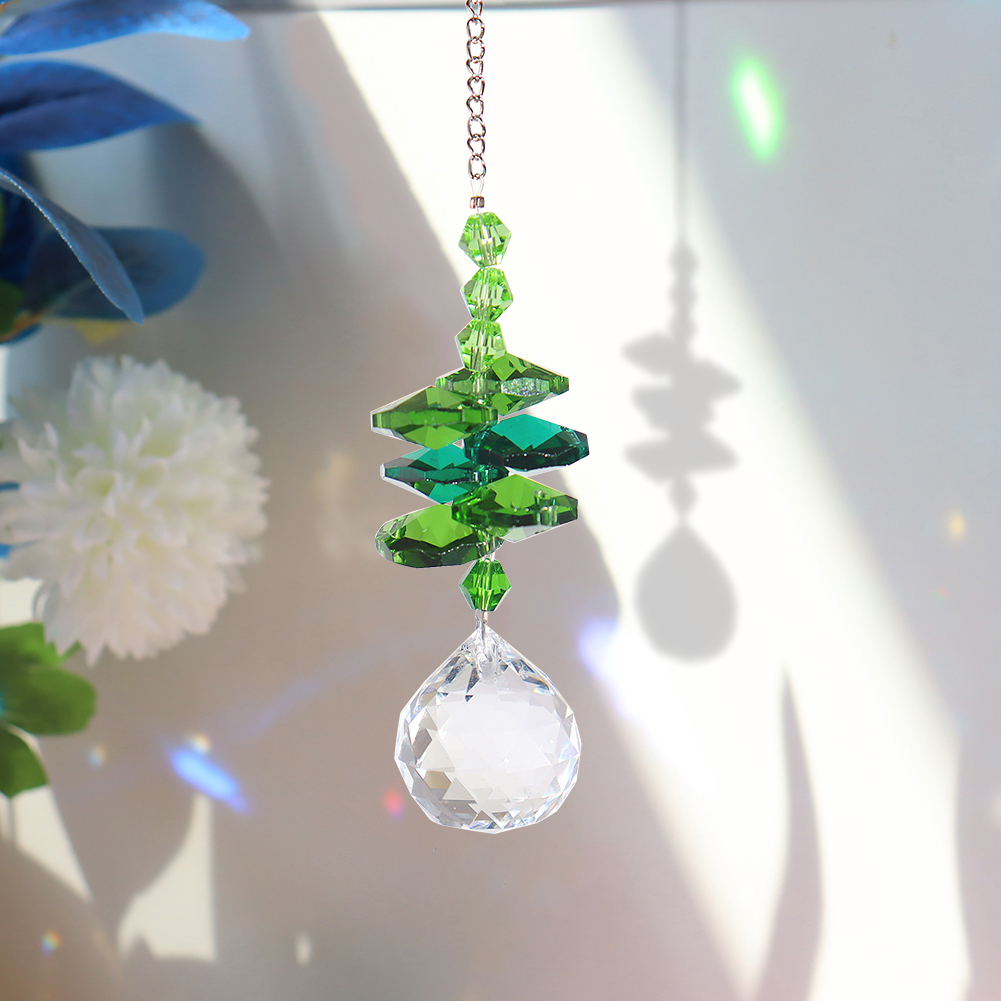 Crystal Suncatcher with Wind Chimes