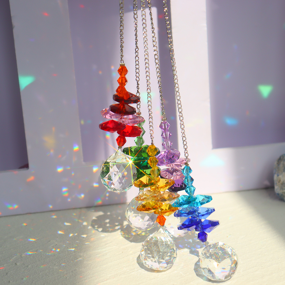 Crystal Suncatcher with Wind Chimes