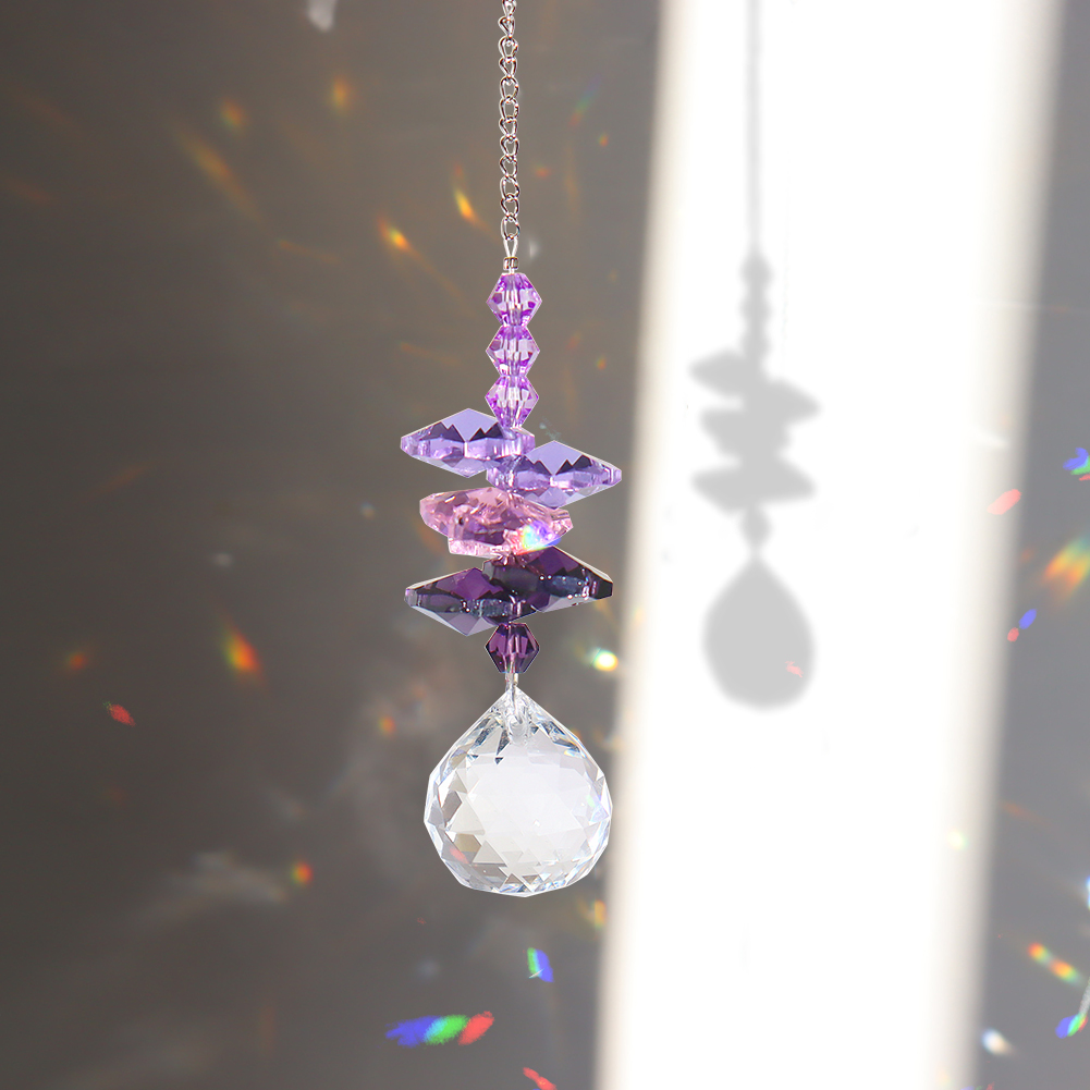 Crystal Suncatcher with Wind Chimes