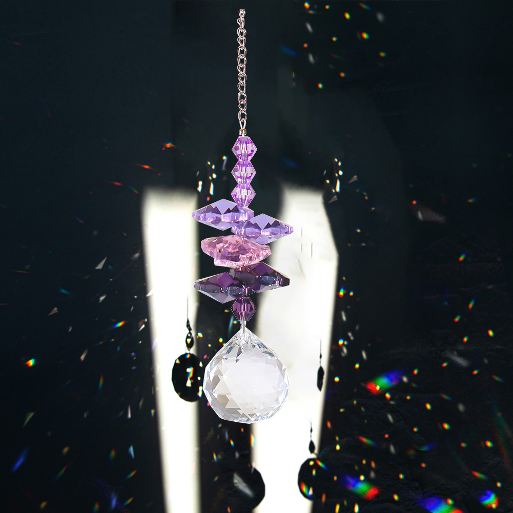 Crystal Suncatcher with Wind Chimes