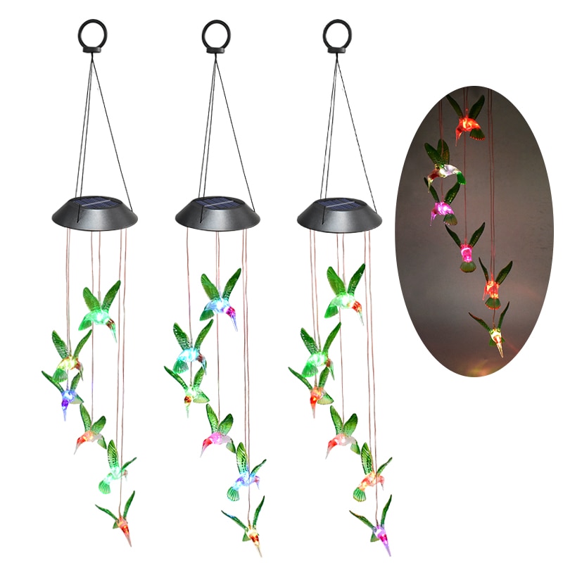 Solar Pigeon Wind Chimes Light