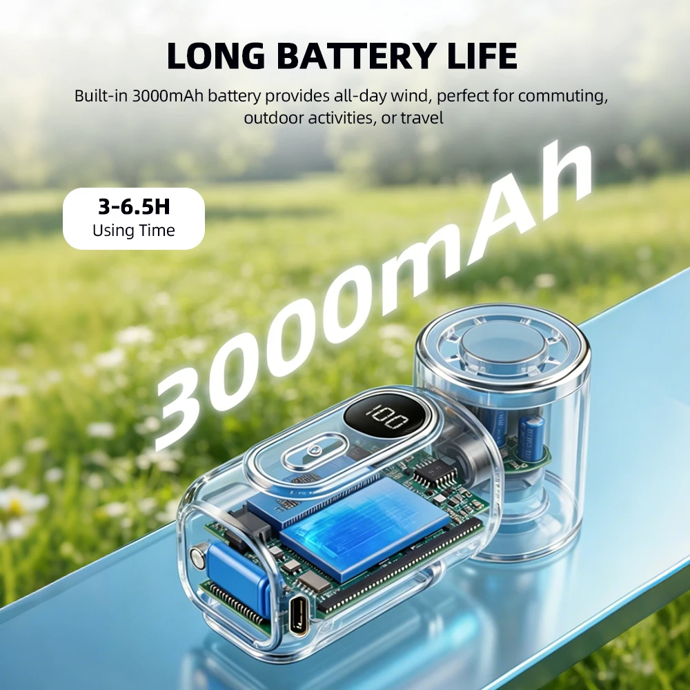 Portable Mini Handheld High Speed Mute Fan 5 Speed Adjustable Clip On Design Pocket Fan for Outdoor Travel Camping Commute Portable Mini Handheld High Speed Mute Fan 5 Speed Adjustable Clip On Design Pocket Fan for Outdoor Travel Camping Commute